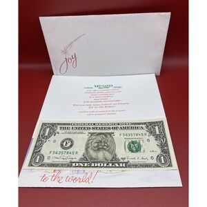 Minyard Christmas Dollar Santa Uncirculated 1988 Joy To The World